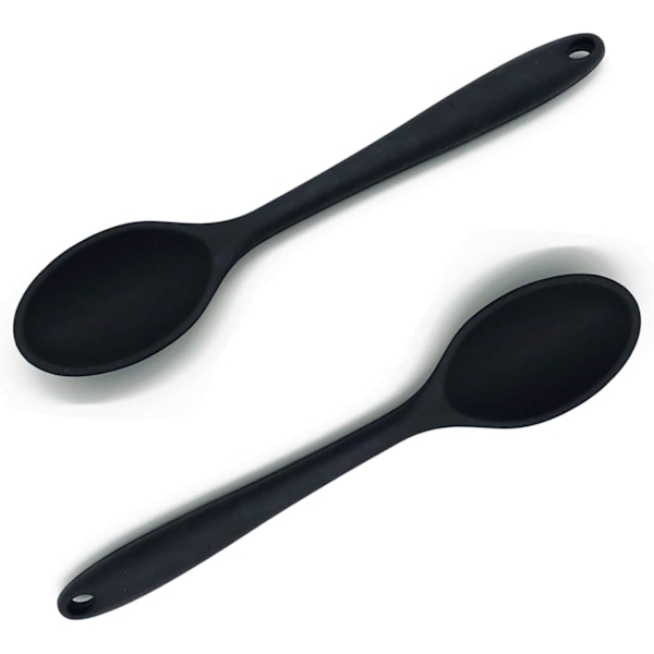 Set med 2 BPA-fria non-stick silikonmatlagningsskedar för omrörning