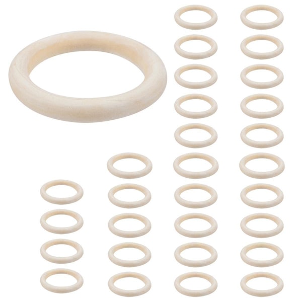30 kpl 70 mm Puurenkaita, Puurenkaita DIY-askarteluun, Makramee-kasvitelineisiin, Koruihin ja J