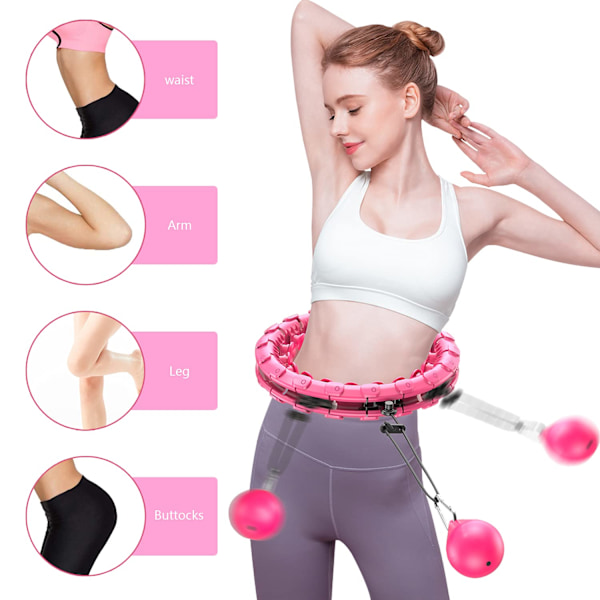 Smart Fitness Hoop, Hula Hoop Viktminskning Rörlig Hoop