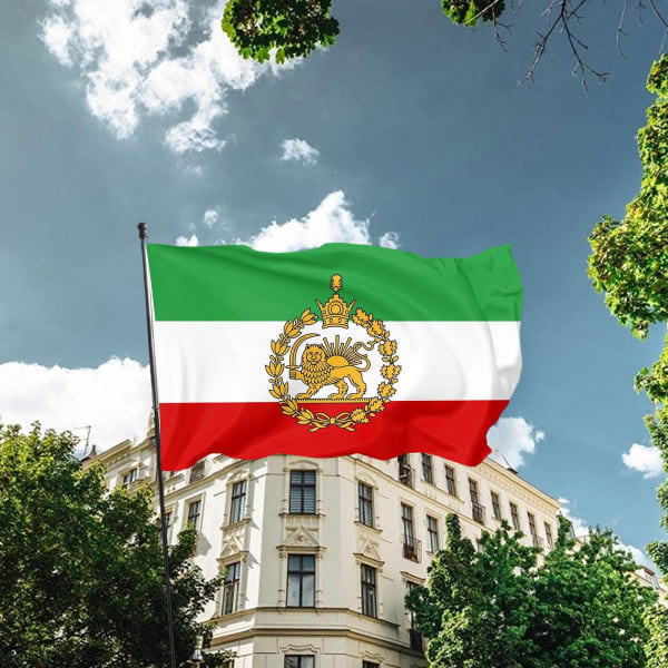 Persien Iran Lejon 90*150cm Ärmflagga Persiska Iranska Flaggor Sha A One-size