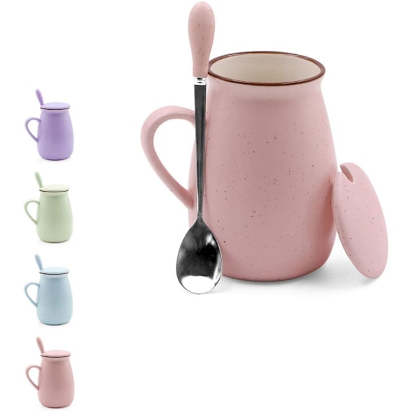 Pink Kaffekopper Krus 35 cl Keramisk Sød Kreativt Kaffekrus Sæt