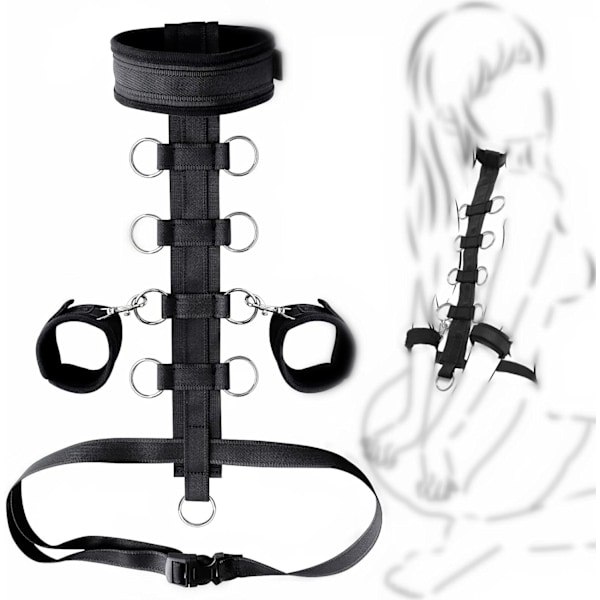 Restriksjoner Sex Bondage sett BDSM bondage sett med justerbare håndjern
