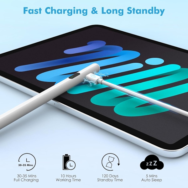 Pekskärmspenna, Universal Stylus Penna Kompatibel med iPad/iPhone/Samsung/Lenovo/Xiaomi & Andra iOS/Android Smartphones och Surfplattor