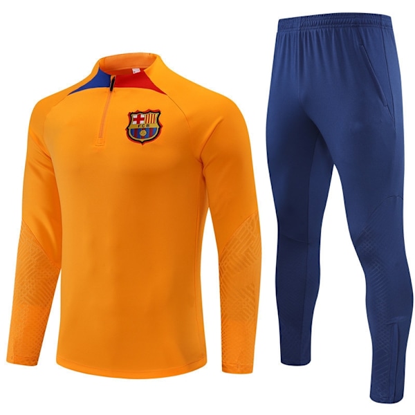 2324 sesong Barcelona Royal M Arsenal langermet halvspors treningsdrakt fotballdrakt voksen treningsdrakt langermet kostyme Gul-2-Xin yellow-2-XM1- yellow-2 XL