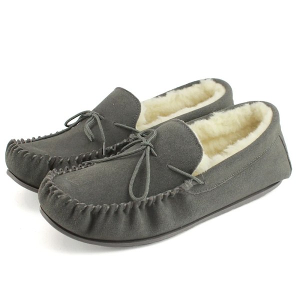 Eastern Counties Leather Herr Joel Mockasiner i mocka 6 grå Grey-KK1- Grey 6 UK