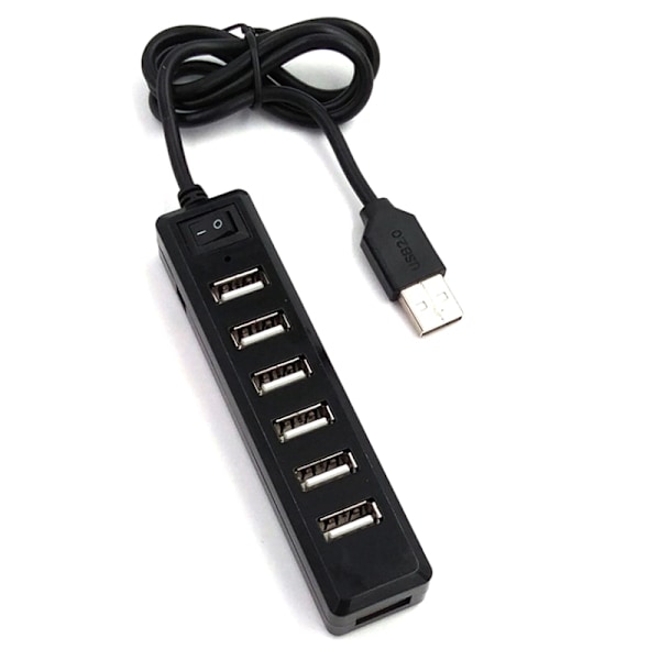 USB Hub 7 Port Expander Adapter USB 2.0 Hub Multi USB Splitter