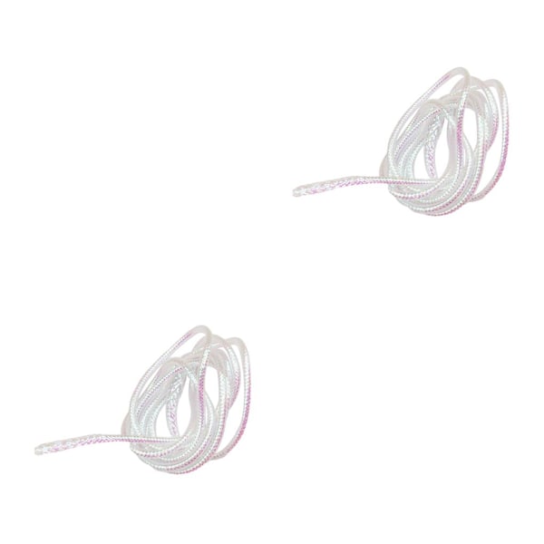 1/2/3 4M Mylar Flätslang Flätad Vit Pärlemorskimrande Flugbindning 4mm 4mm 2PCS