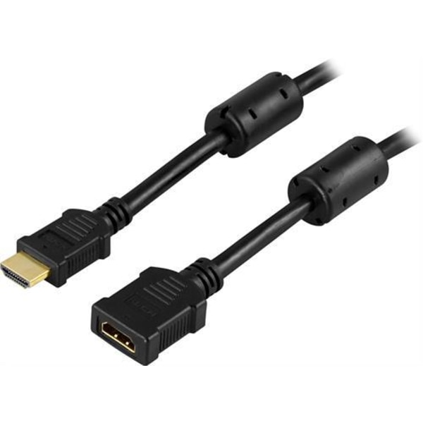 DELTACO HDMI förlängningskabel, 2m - Svart