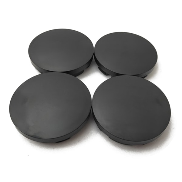 4 stk/sett Svart/Sølv 56mm Bilhjul Senterkopp for Felg Nav ABS Deksel Bil Univer Svart Silver