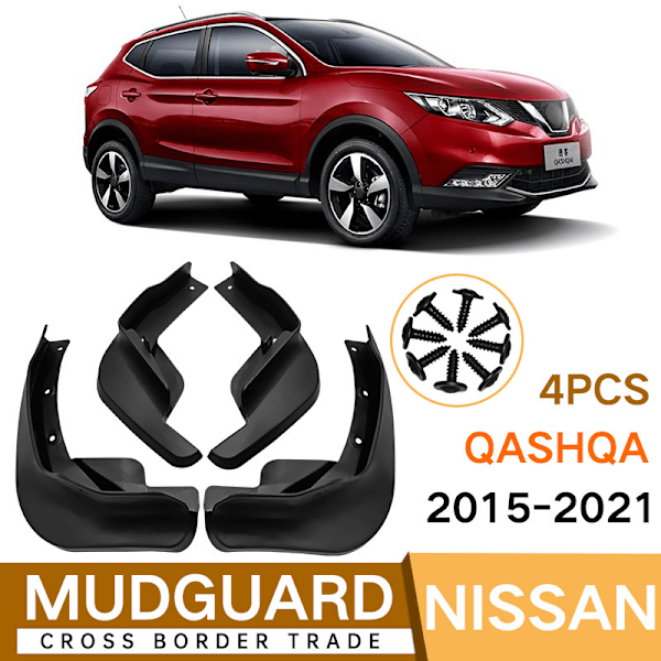 För Nissan Qashqai 2015-2021 Qashqai Stänkskydd i Mjukt Gummi