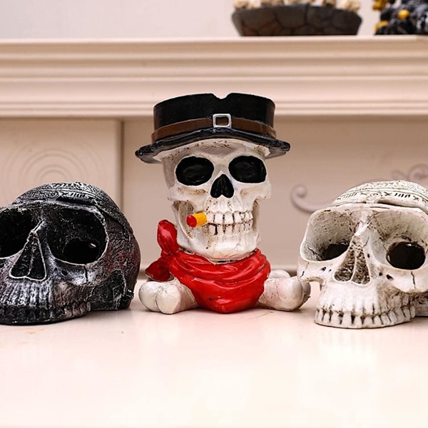 Skeleton Askkopp, Portabel Askkopp, Halloween Bar Dekoration