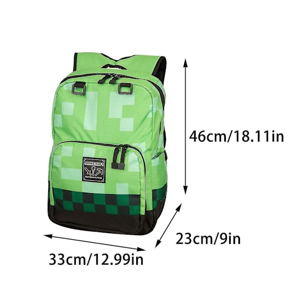Perfekt Minecraft Skolesekk Grunnskolebarn Skolesekk Ryggsekk Style 2 - Perf style 2