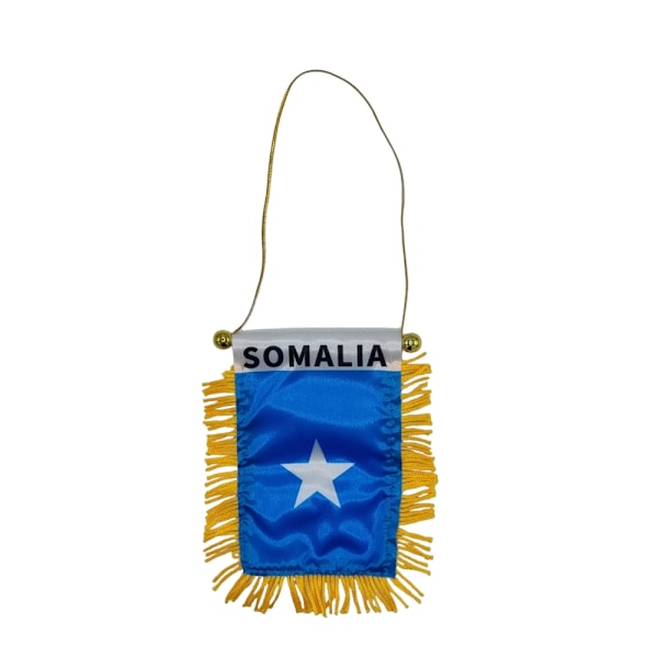 Riippuva lippu auton taustapeiliin imukupilla Somalia