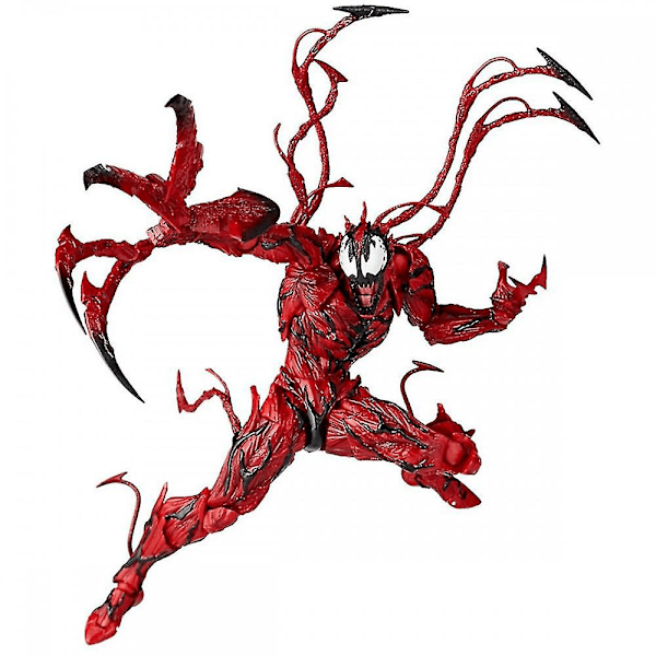 Venom Carnage Actionfigur, Fuld Leddelt Legetøjsfigur Carnage Samlermodel med Udbytbare Tilbehør til Fans