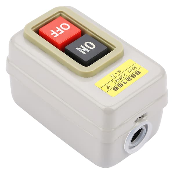 Self-locking 3P On/Off Power Push Button Switch 110/220/380V 15A BS216B-FM-