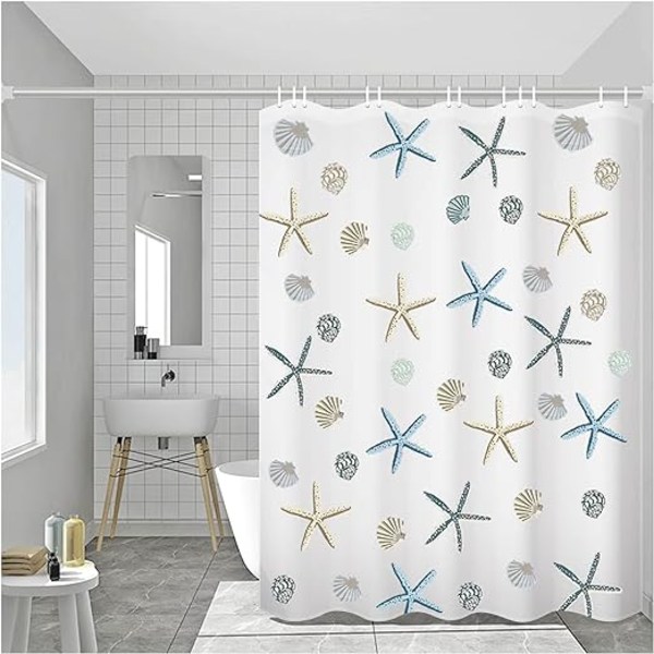 Duschdraperi, 200*220 cm Vattentätt Duschdraperi Mot Mögel