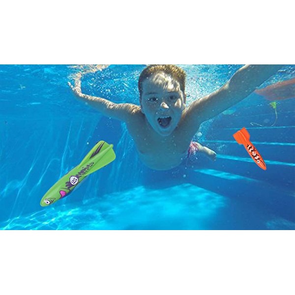 Dykpoolleksak Undervattenssimning Kastande Dykartorped Haj, 4-pack
