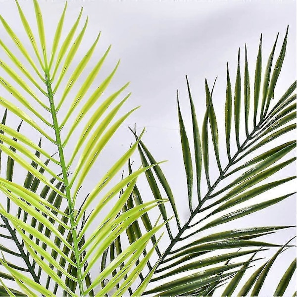 12-pack Konstgjorda Palmblad Växter Falska Palmblad Tropiska Stora Palmblad Grönska Växt För Blad Hawaiiansk Fest Djungelfest Stora Palmblad