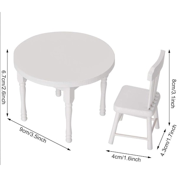 1:12 dukkehus mini bord og stol tilbehør, sæt simulation-XM2-