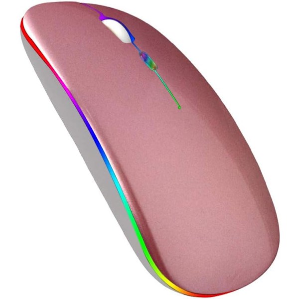 Langaton Bluetooth-hiiri, ladattava LED Dual Modes Silent Slim
