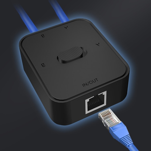 Manuaalinen verkkoviritin 2 sisään 1 ulos/1 sisään 2 ulos RJ45 verkkoviritin ilmainen