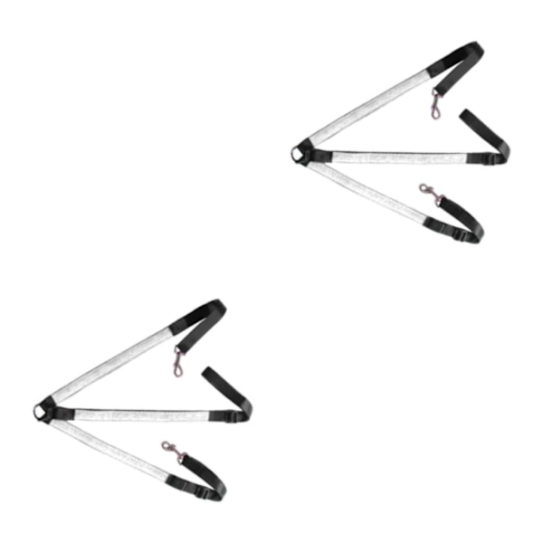 1/2/3/5 Justerbar LED-hestebrystkrage Meget Synlig Hvit White 2PCS