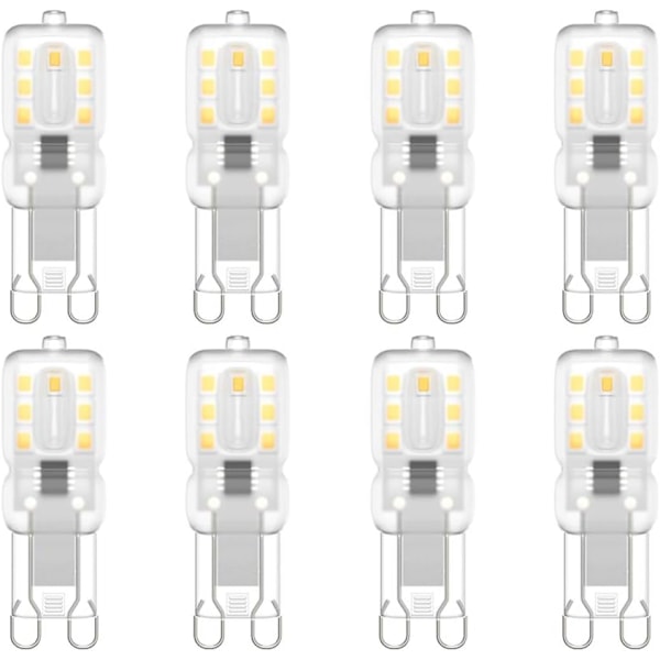 G9 LED-lampa, 220V Naturligt vitt 5500K 3W 8-pack