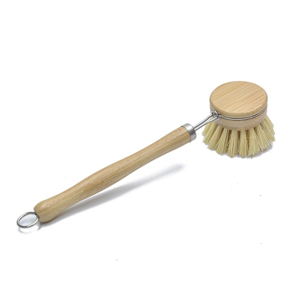 2-pack Klassisk Diskborste Naturlig Skrubbborste för Kök