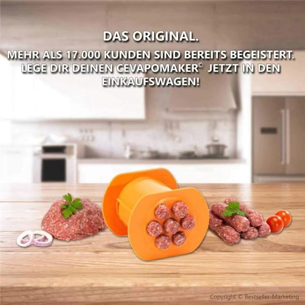 Cevapcici Press Tillverkare Manuell Korvmakare Köttstoppare Fyllare Handdriven