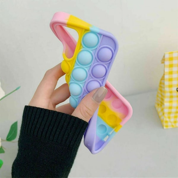 SQBB Rainbow Pop It -puhelinkotelo iPhone XS Max -puhelimelle