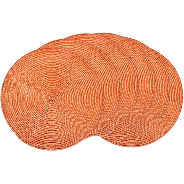Pyöreät punotut tabletit, 38 cm pyöreät pöytätabletit ruokailuun