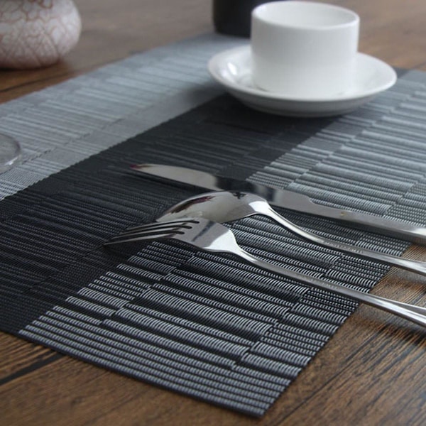 4 kpl ruokailualusta, pohjoismainen minimalistinen PVC-tabletti