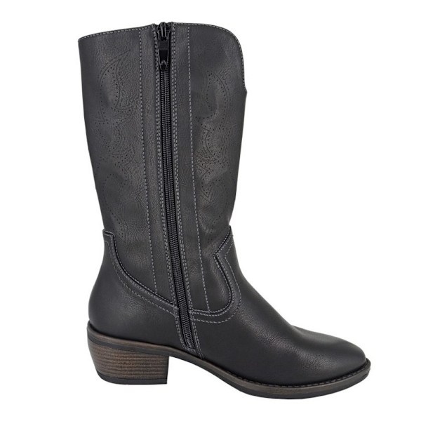 Cipriata Dame/Dame Wanda Cowboy Støvler 7 Svart Sort-KK1- Black 7 UK