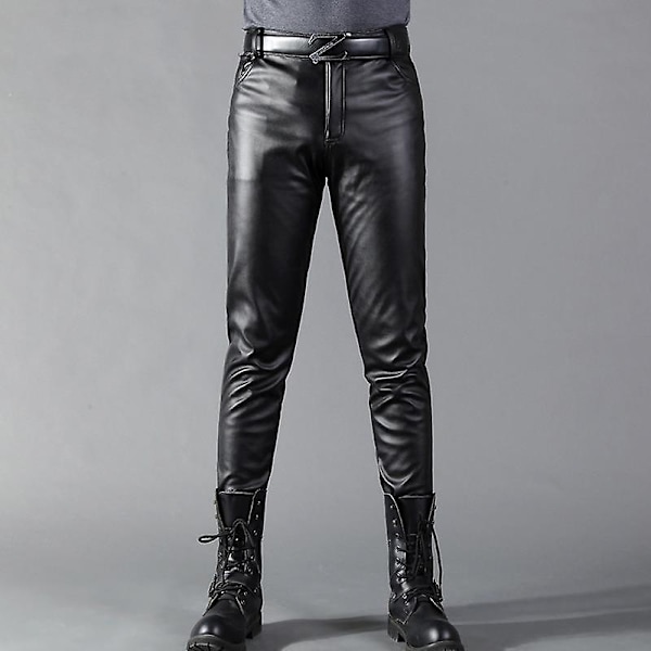 Miesten nahkahousut, Skinny Stretch PU-nahkahousut 35