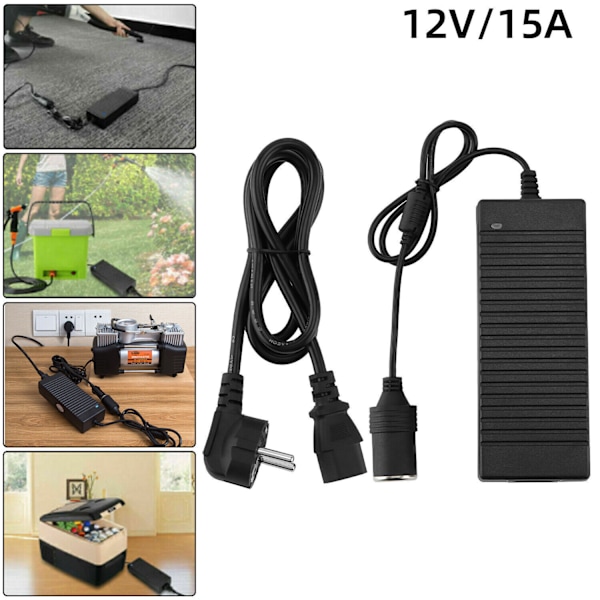 230V til 12V billader strømforsyning 180W 15A likeretter spændingstransformator DE