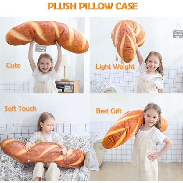 8 I 3D Simulering Brødform Pute Myk Lumbar Baguette Rygg-XM2-