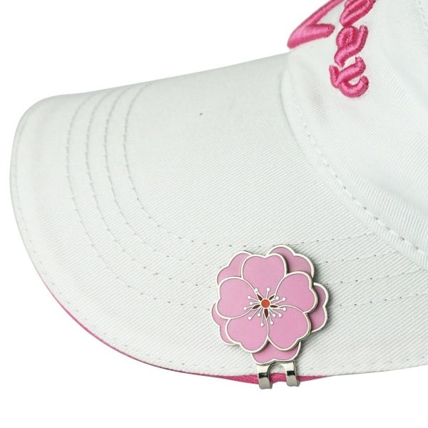 2 stk. Blomst Golfboldmarkør med Golf Hat Clip til din ven. Golfgaver til kvinder