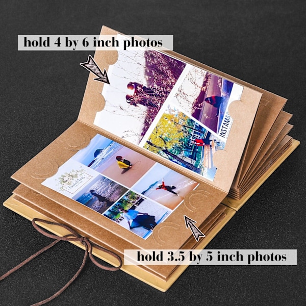 Scrapbook Album med hårt omslag Foto handgjort kraftpapper DIY-XM2-