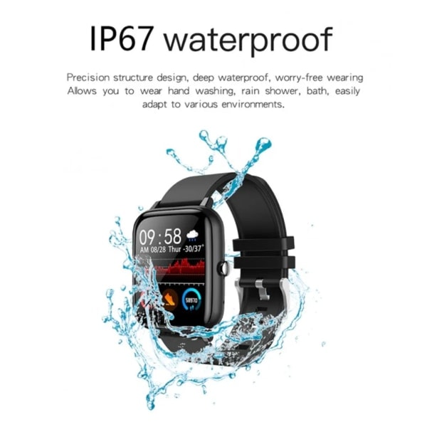 Smartwatch Herr Dam Puls Fitnessklocka Bluetooth Samtal Vattentät Sport Smartwatch För Android iOS Svart Svart