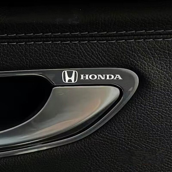 4 stk bil metall bil logo dekorative klistremerker dørhåndtak speil ratt karosseri interiør vindu klistremerker Honda