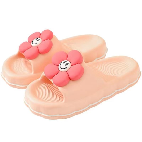 global Hot Rea Söta Blommor Badeværelse Skridsikre Slippers 36-Størrelse 41 white-KK1- white 40-41