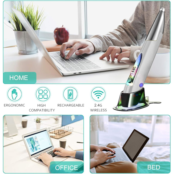 Trådløs optisk lomme-oppladbar pennemus, 2.4G USB