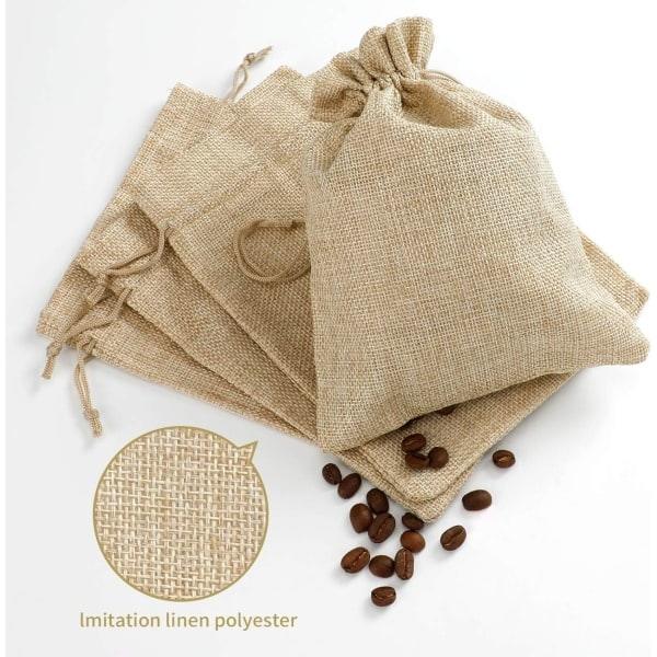 20 kpl juuttikasseja Juuttikassit 15 x 20 cm kassit adventtikalenterille, koruille, vieraslahjoille ja käsitöille, juuttikassit, kangaskassit - Joulu WELLNGS