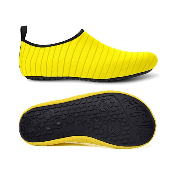 (Storlek: 40/41) Badskor dam herr strandskor surf aqua skor Gul Yellow 40/41