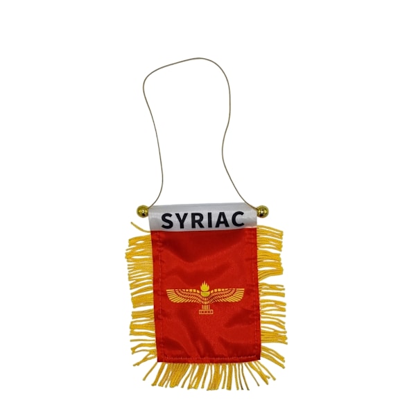 Riippuva lippu auton taustapeiliin imukupilla Syriac