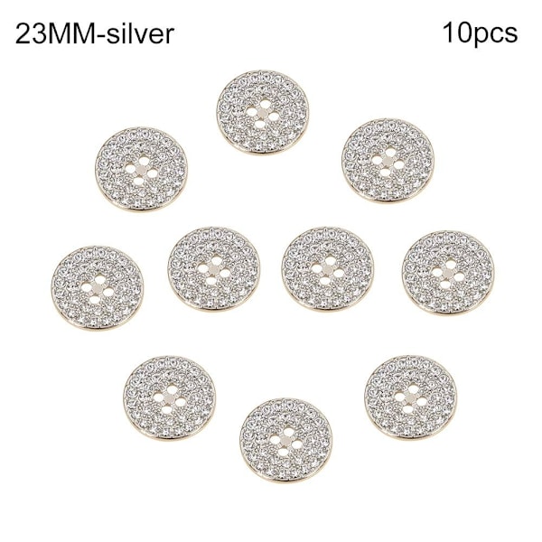 Metall Strass Knappar Skjortknappar SILVER 23MM10ST 10ST silver silver 23MM10pcs-10pcs