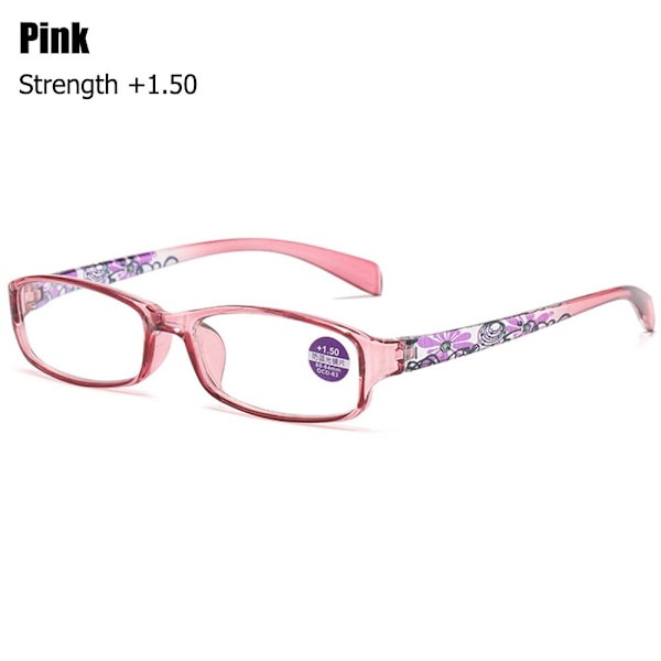 Luku- ja presbyopia-lasit PINKKI VOIMAKKUUS +1.50 vaaleanpunainen