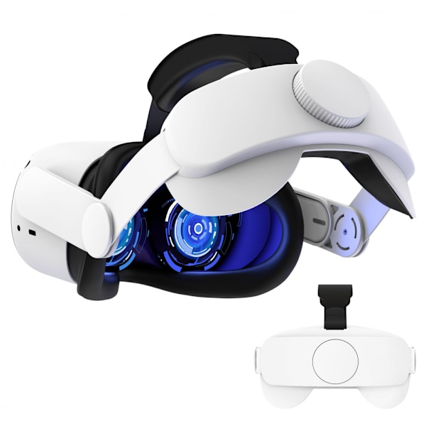 Tsv Säädettävä Pääpanta Oculus/Meta Quest 2 Vr -kuulokkeille, Vr-pääpanta Oculus Quest 2:lle, Vr-peli Tuki ja Mukavuus, Valkoinen