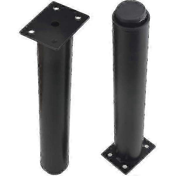 Sæt med 4 justerbare sorte metalmøbelben (25-42cm)-FM-