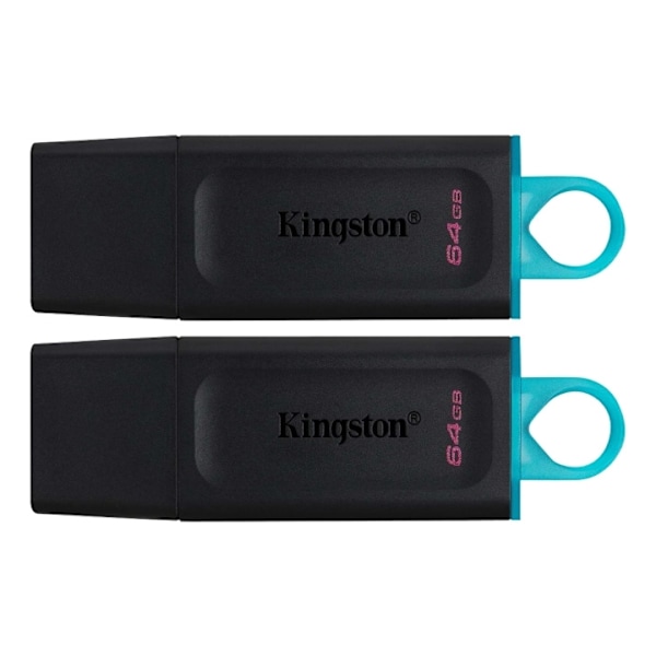 kingston 64GB USB3.2 Gen 1 DataTraveler Exodia (svart + turkos) - 2 st 10